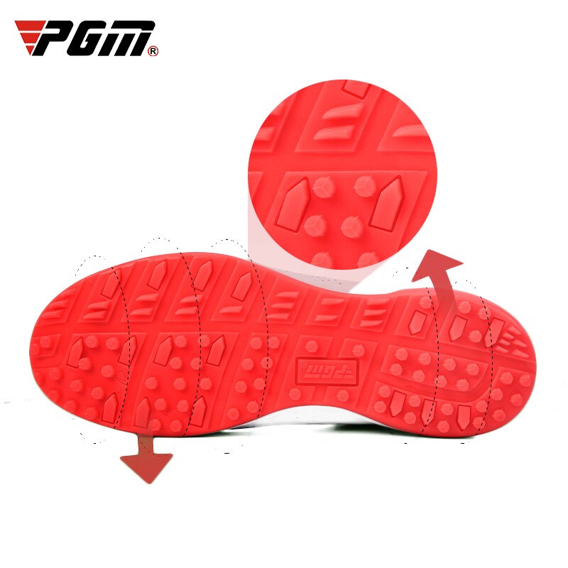 PGM Women Golf Shoes Waterproof Lightweight Knob Buckle Shoelace Sneakers Ladies Breathable Non-Slip Trainers Shoes XZ165 - KiwisLove