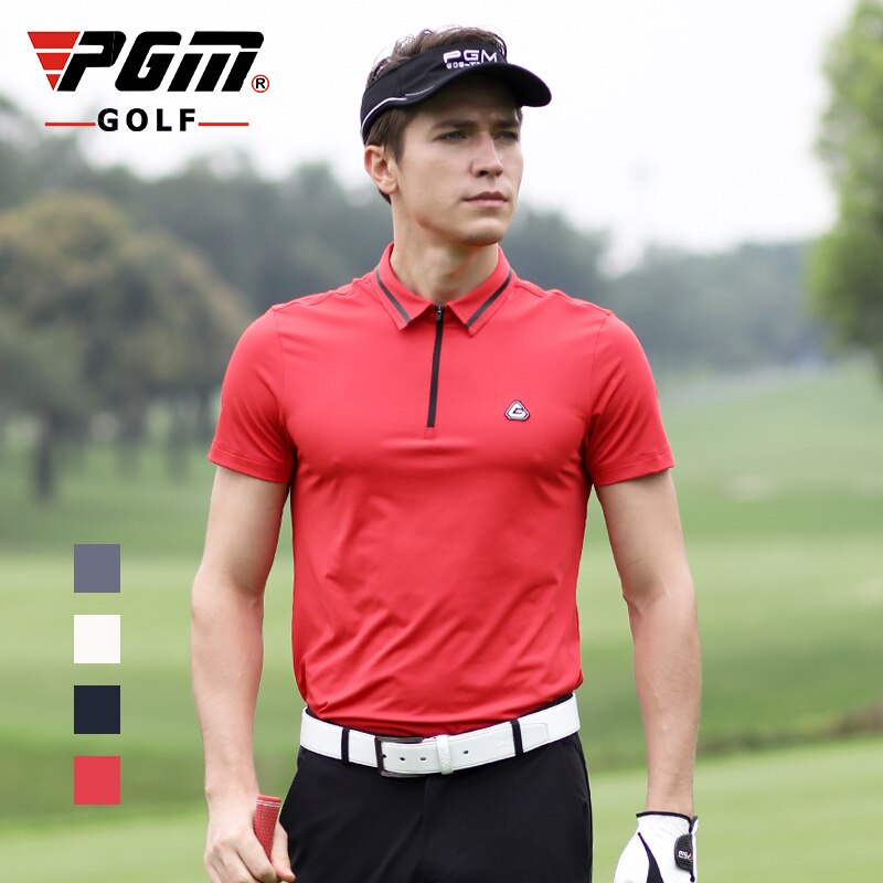 PGM Men&#39;s Short Sleeve Golf T-Shirt Summer Striped Print Sport Tshirt Polo Shirt Quick Drying Golf Clothing Sportswear YF245 - KiwisLove