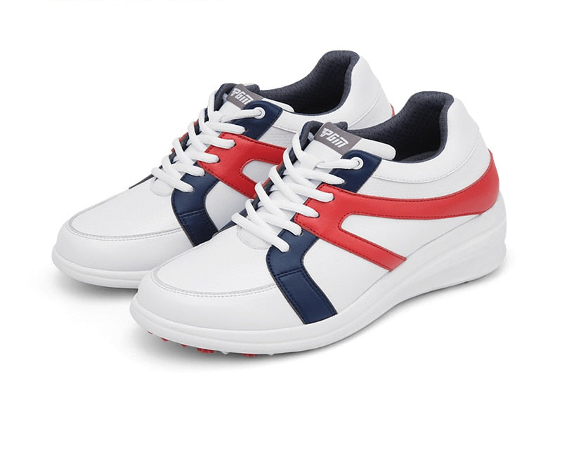 PGM Golf Shoes Women&#39;s Waterproof Hidden Heel Sport ShoesBreathable Non-Slip Trainers Shoes XZ145 - KiwisLove