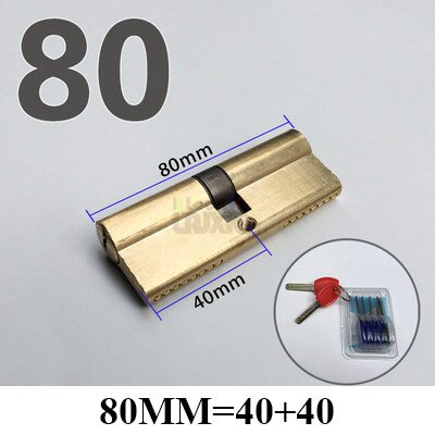 60-110MM Cylinder Hardware Door Skew Lock, AB Cylinder Key, Elongated Core Anti-theft Entry Brass Door Lock, Custom - KiwisLove