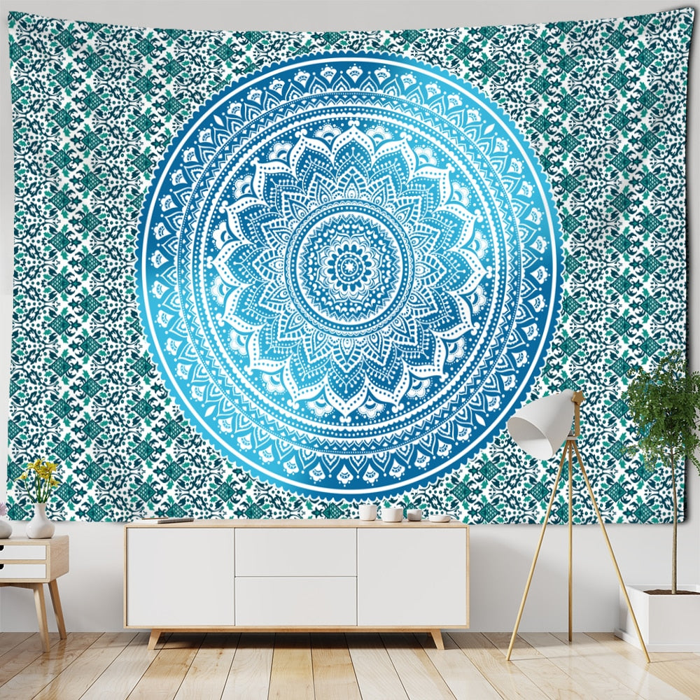 Indian Mandala Tapestry Wall Hanging Mystic Witchcraft Boho Psychedelic Hippie Art Tapiz Bedroom Home Decor - KiwisLove