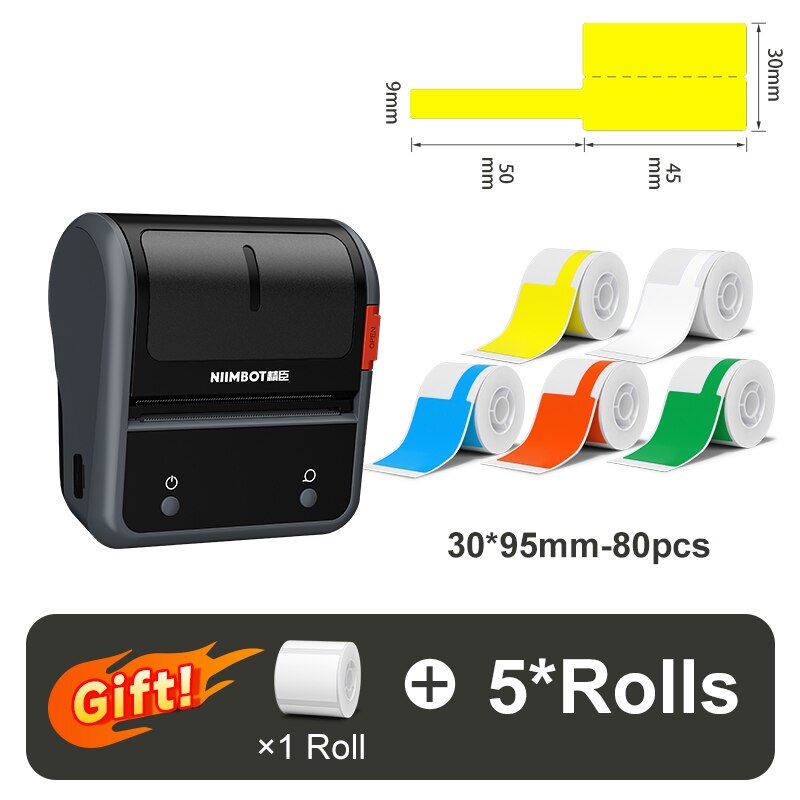 NIIMBOT B3S 3Inch Barcode Label Printer Wireless Thermal Sticker Maker Pocket Label Maker for Clothing Jewelry Mailing Commercia - KiwisLove