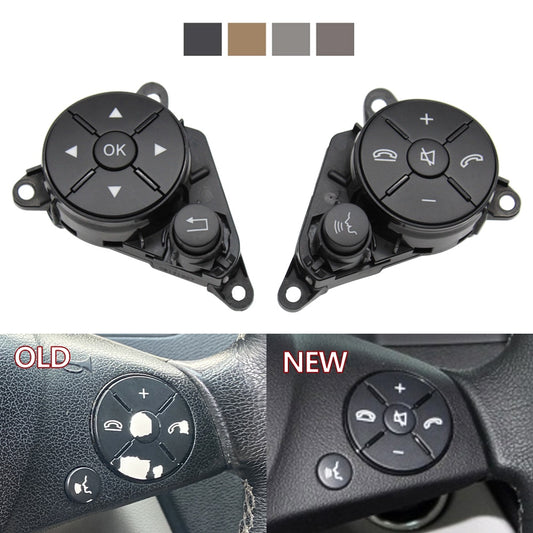 Car Steering Wheel Switch Control Button Trim Cover For Mercedes Benz C GLK E Class W204 X204 W212 W207 - KiwisLove