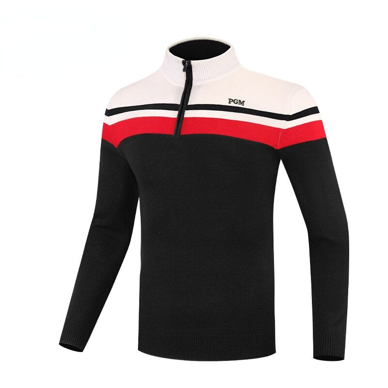 PGM Men Knitted Golf Sweater Long Sleeves Outdoor Leisure Sports Jackets Male Keep Warm Soft Autumn Winter Golf Clothing YF429 - KiwisLove