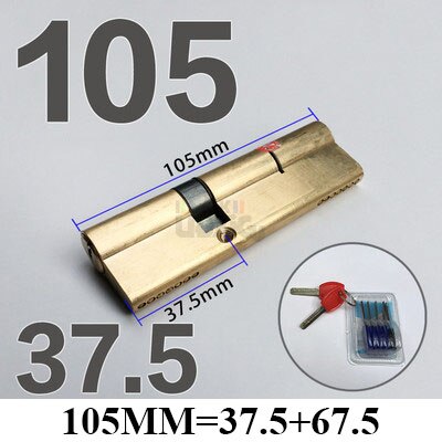 60-110MM Cylinder Hardware Door Skew Lock, AB Cylinder Key, Elongated Core Anti-theft Entry Brass Door Lock, Custom - KiwisLove