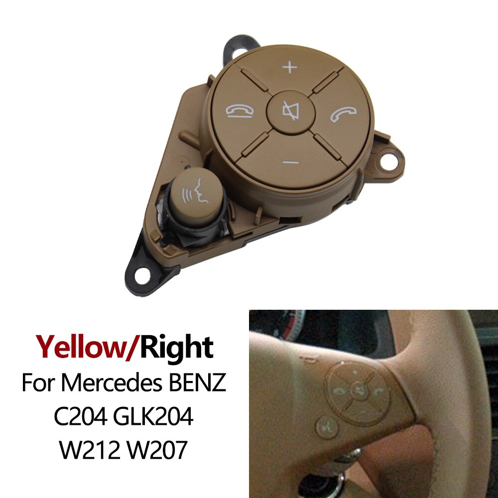 Car Steering Wheel Buttons Switch Cover Trim Repair Kit For Mercedes Benz 204 C Class GLK X204 E Class W212 - KiwisLove
