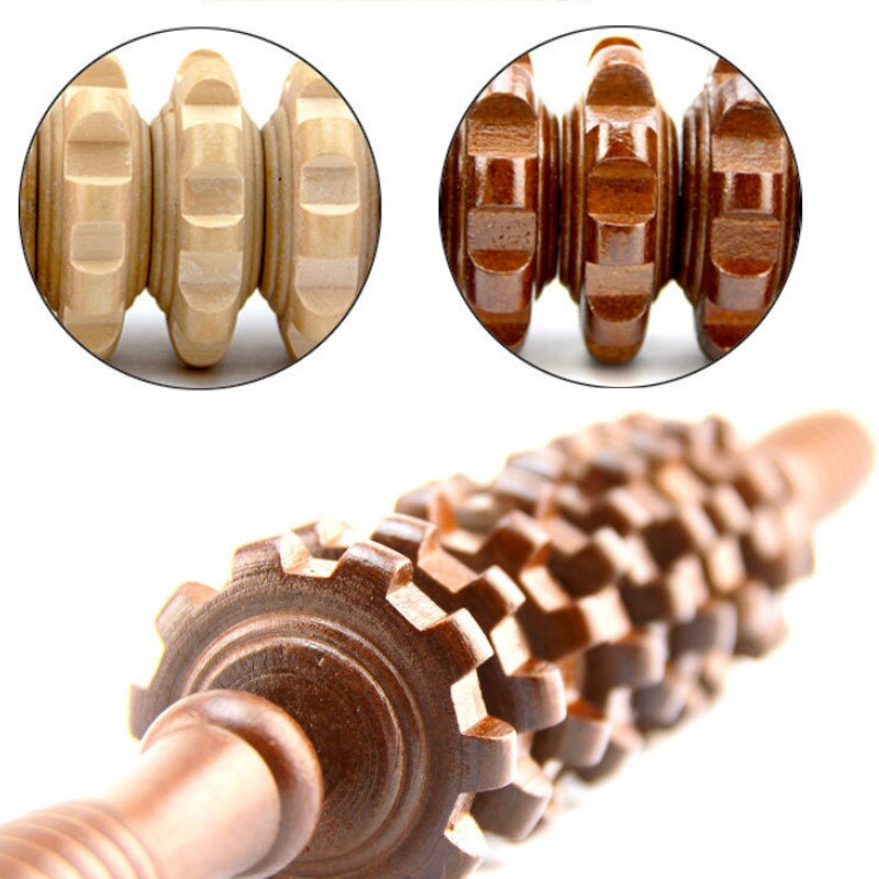 Useful Sports Full Body Muscle Massager Wood Roller Stick Trigger Point Recovery Tool Deep Relax Gear Massage Stick Pain Relief - KiwisLove