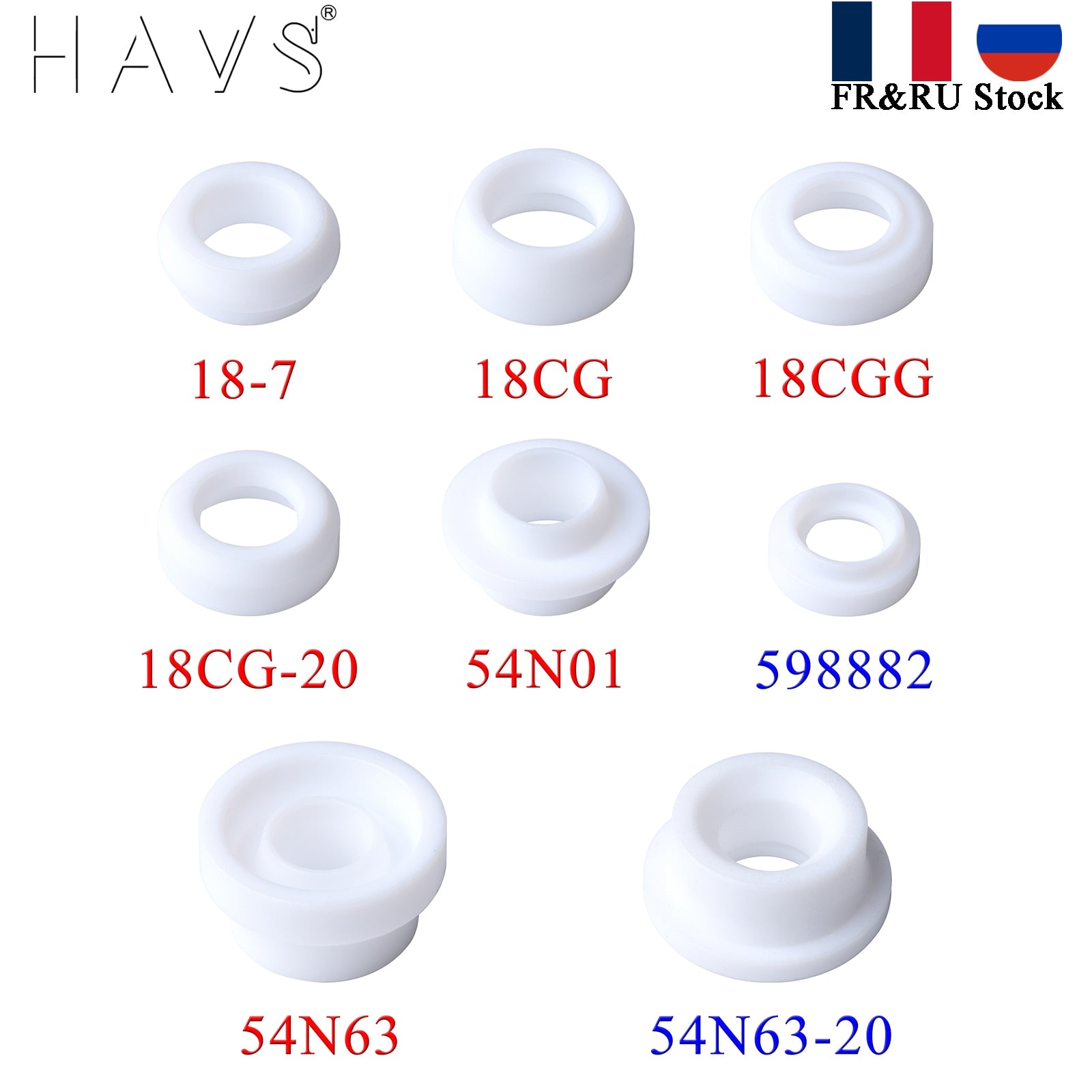 5/10PCs Insulator Cup Gasket 18-7 18CG 18CGG 18CG-20 54N01 598882 54N63 54N63-20 For TIG WP9/17/18/20/26 Welding Torch Kit - KiwisLove