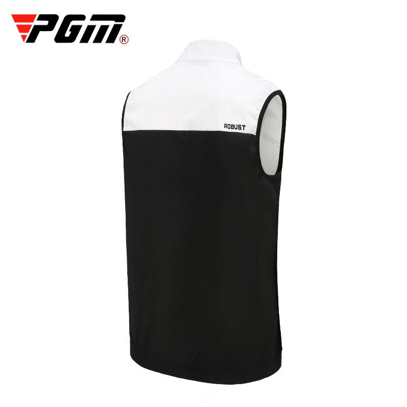 PGM Men Full Zipper Golf Vest Outdoor Sports Golf/Tennis Sleeveless Jackets Male Windproof Waistcoat Jacket YF375 - KiwisLove