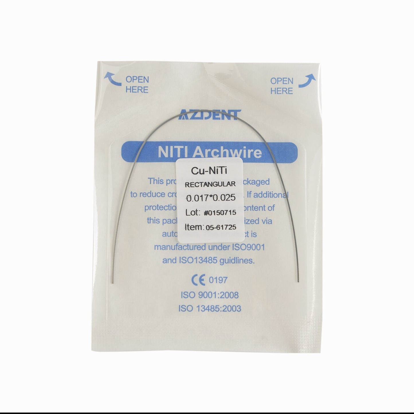 AZDENT Dental Orthodontic Copper Nickel-Titanium Arch Wires Cu NiTi Archwire Ovoid Form Rectangular / Round Dentist Tools - KiwisLove