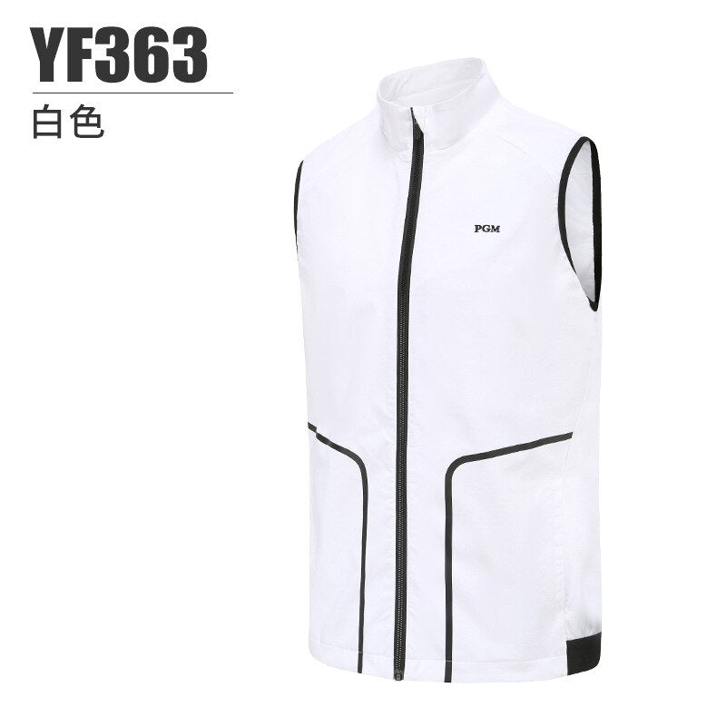 PGM Men Glof Ultralight Windproof Vest Spring Autumn Grey Breathable Sleeveless Under Armour Jacket Coat Clothes YF363 - KiwisLove