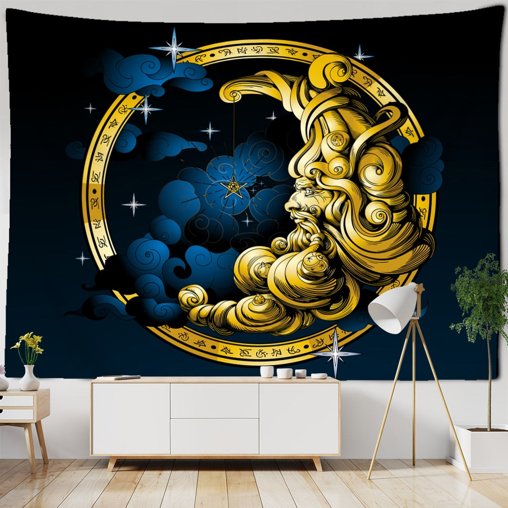 Mystic Witchcraft Black And White Tree Of Life Tapestry Wall Hanging Psychedelic Wishing Tree Hippie Mandala Home Decor - KiwisLove