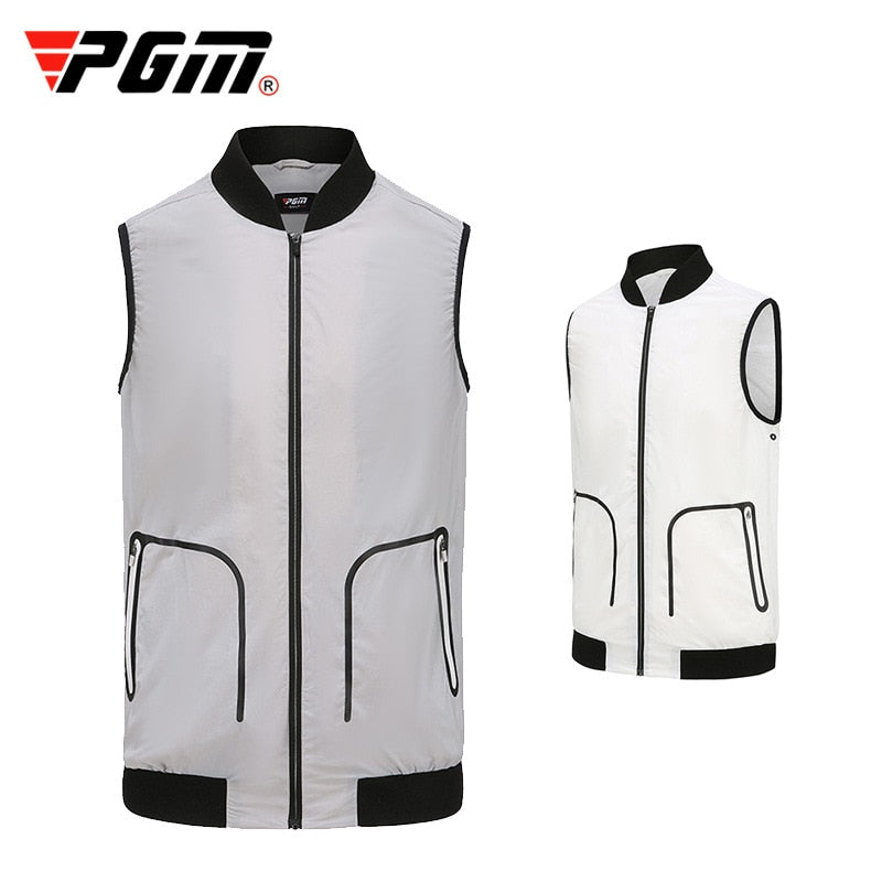 PGM Men Glof Ultralight Windproof Vest Spring Autumn Grey Breathable Sleeveless Under Armour Jacket Coat Clothes YF364 - KiwisLove