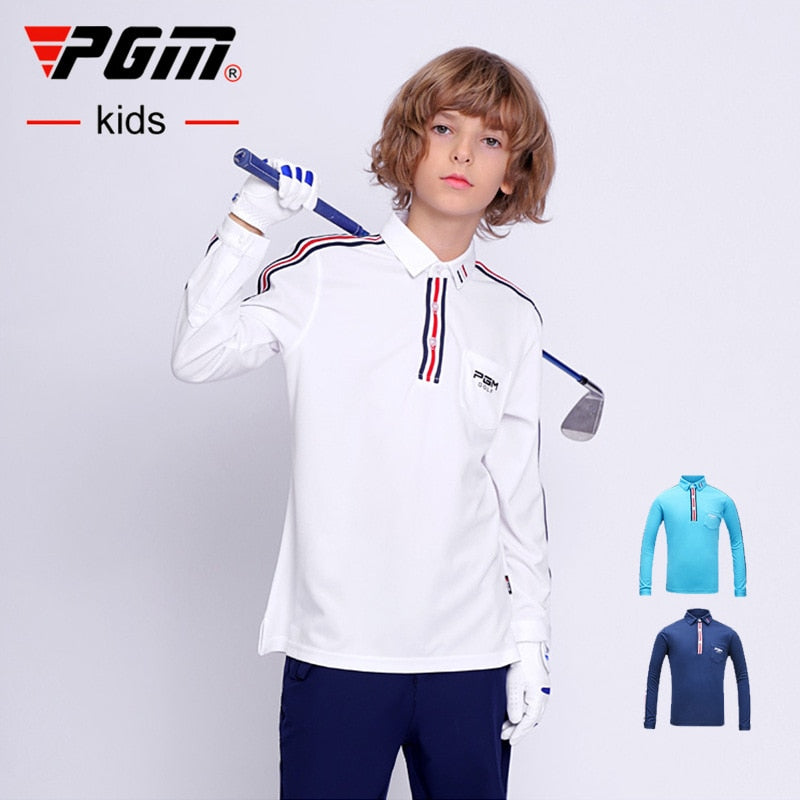PGM Golf Boy&#39;s Wear long sleeved T-shirt Boy Girl Children&#39;s Breathable Moisture Absorption High Elastic Clothing YF087 - KiwisLove