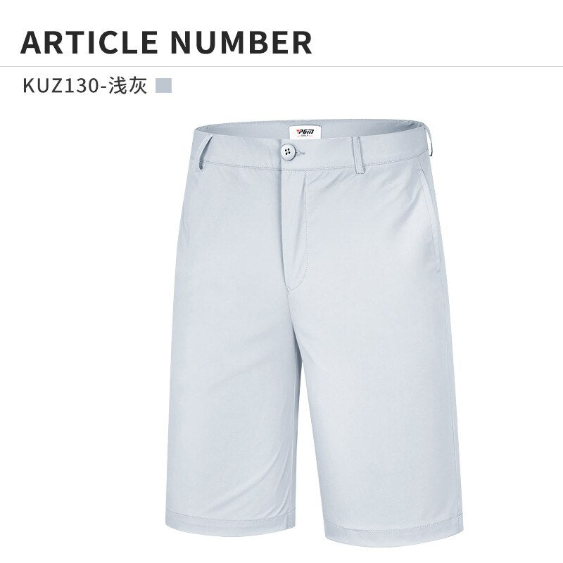 PGM Men Golf Stretch Shorts Summer Quick Dry Solid Refreshing Breathable Pants Comfortable Cotton Clothing Sports Wear  KUZ130 - KiwisLove