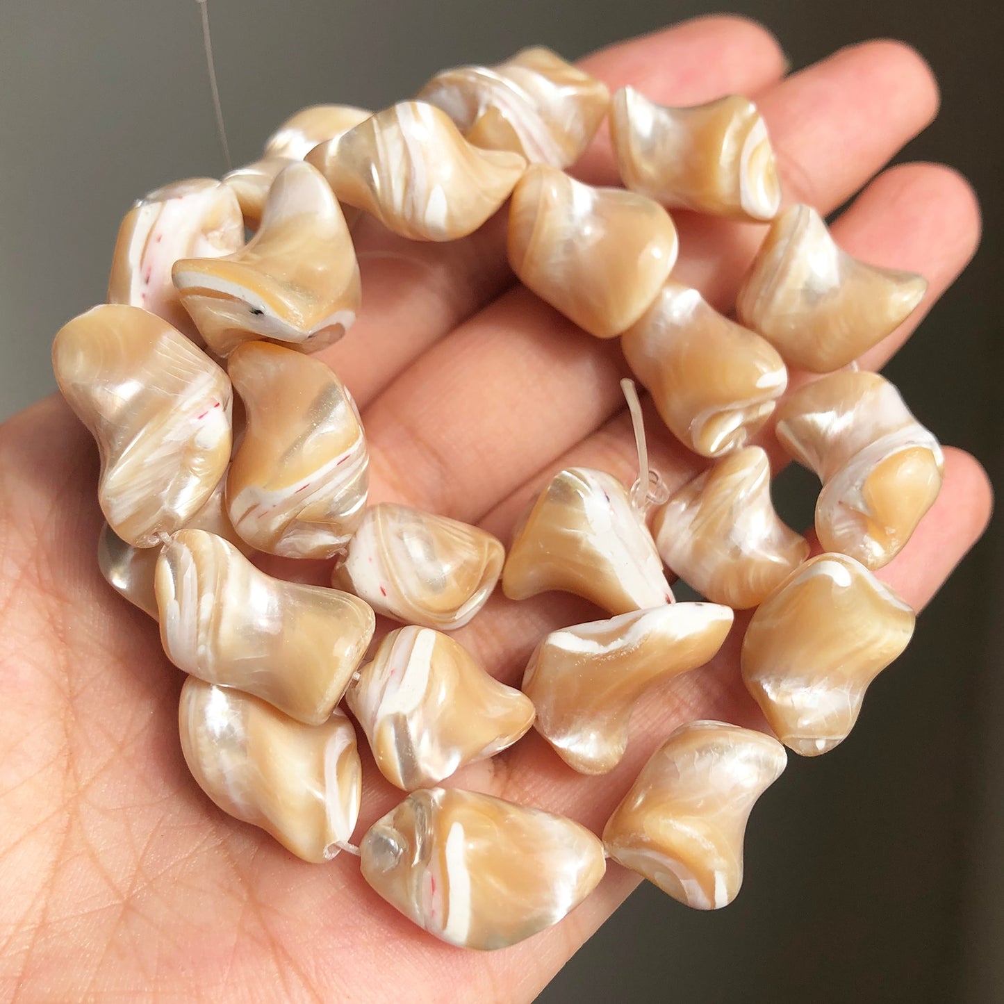 Natural White Freshwater Shell Beads Beads Heart Cross Star Round Mother Of Pearl Loose Beads for Jewelry Making DIY Bracelet - KiwisLove