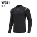 PGM Golf Shirt Men Autumn Winter Long Sleeves Elastic Clothes Sports Wear Gym Suit Casual Commuter Clothing YF371 Black Red XXL - KiwisLove