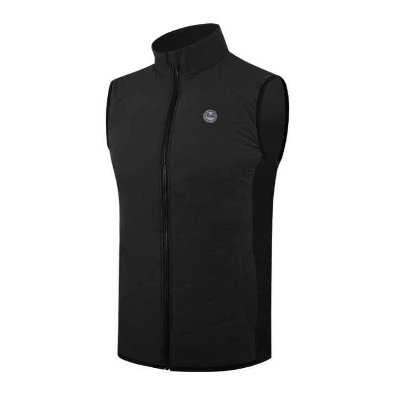 PGM Men&#39;s Golf Warm Sleeveless Vest Autumn Winter Stand Collar Golf Men Plus Cotton Windproof Sportswear Apparel  YF473 - KiwisLove