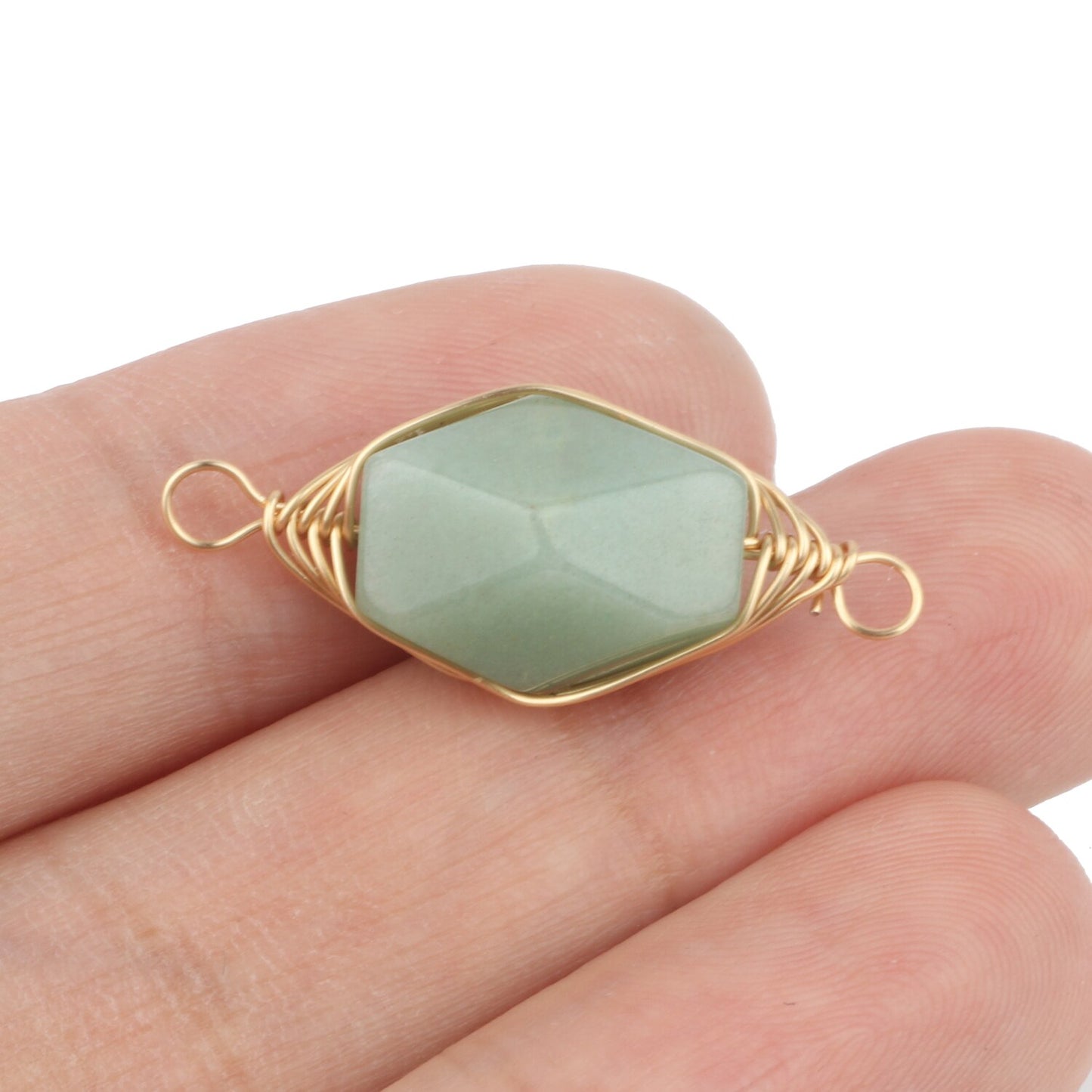 1pc Natural Green Aventurine Jades Pendant Gold Plated Multi Styles Charms Pendants for Necklace Women DIY Jewelry Accessories - KiwisLove