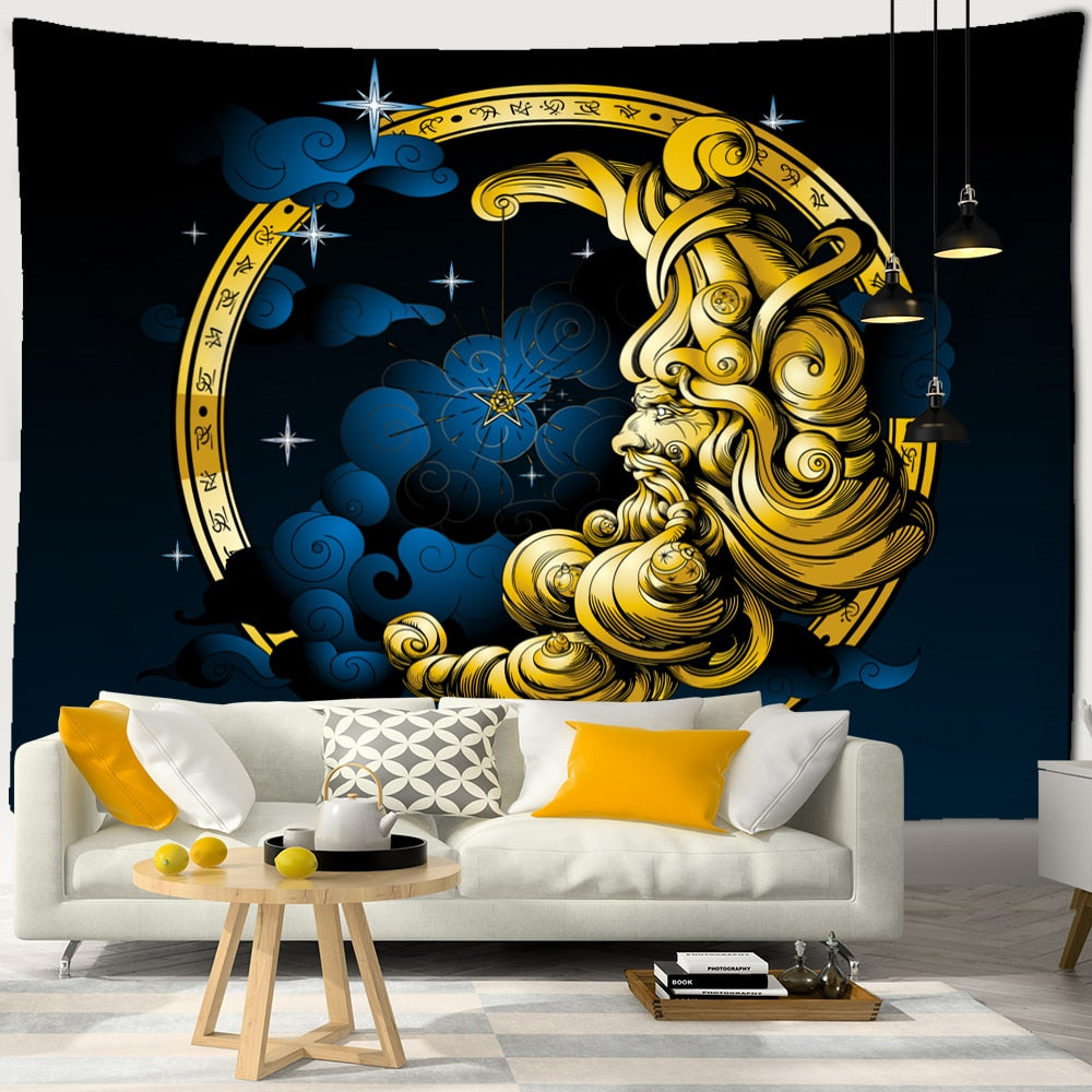 Mystic Witchcraft Black And White Tree Of Life Tapestry Wall Hanging Psychedelic Wishing Tree Hippie Mandala Home Decor - KiwisLove