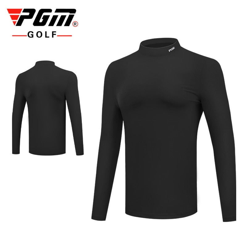 PGM Men&#39;s Golf Shirt Autumn Winter Sports Apparel Thermal Sweater Shirt For Men O-Neck Golf Sportswear Leisure T Shirt YF388 - KiwisLove