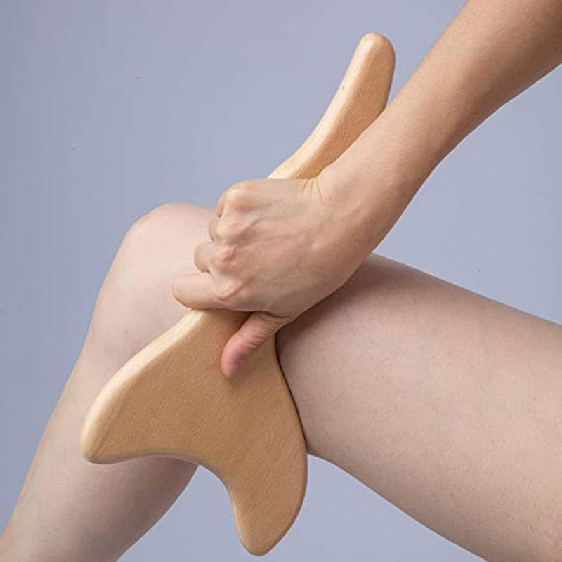 New Beech Scraping Board Wooden Guasha Massage Tool For Back Neck Body Meridian Beauty Dredge Board Carbonized Acupuncture Board - KiwisLove