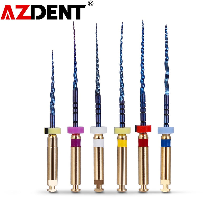 Azdent 6pcs/Pack 25mm SX Dental Files Root Canal Rotary Heat Activated Files 25mm - KiwisLove