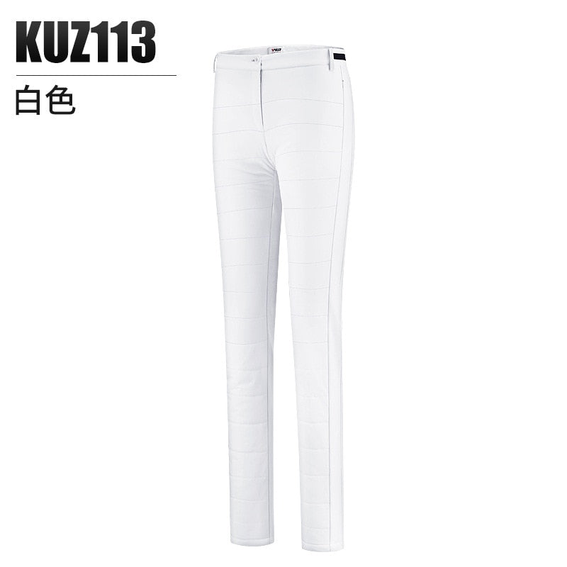 PGM Golf Pants Women Winter Thick Warm Female Casual Cotton Pants Ladies Slim Fit Long Trousers High Waist Velvet Sweatpants - KiwisLove