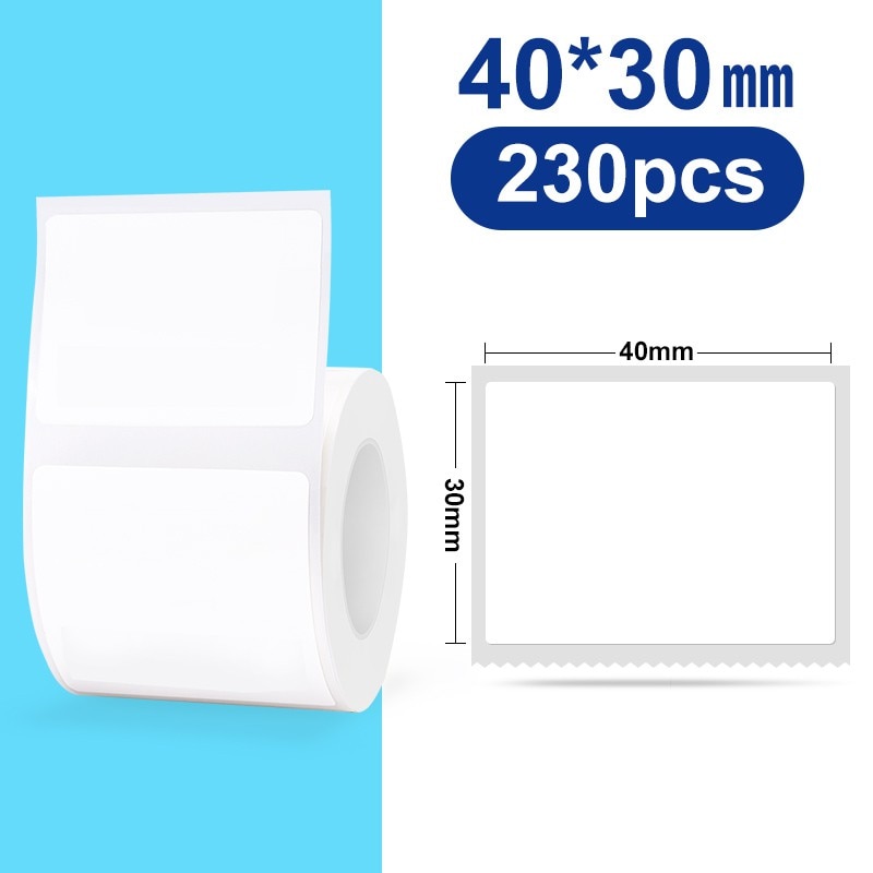 NIIMBOT B21 B3S Thermal Label 2 Rolls Clothing Price Food Self-adhesive Tag Waterproof Smart Office Pocket Printer Label Paper - KiwisLove