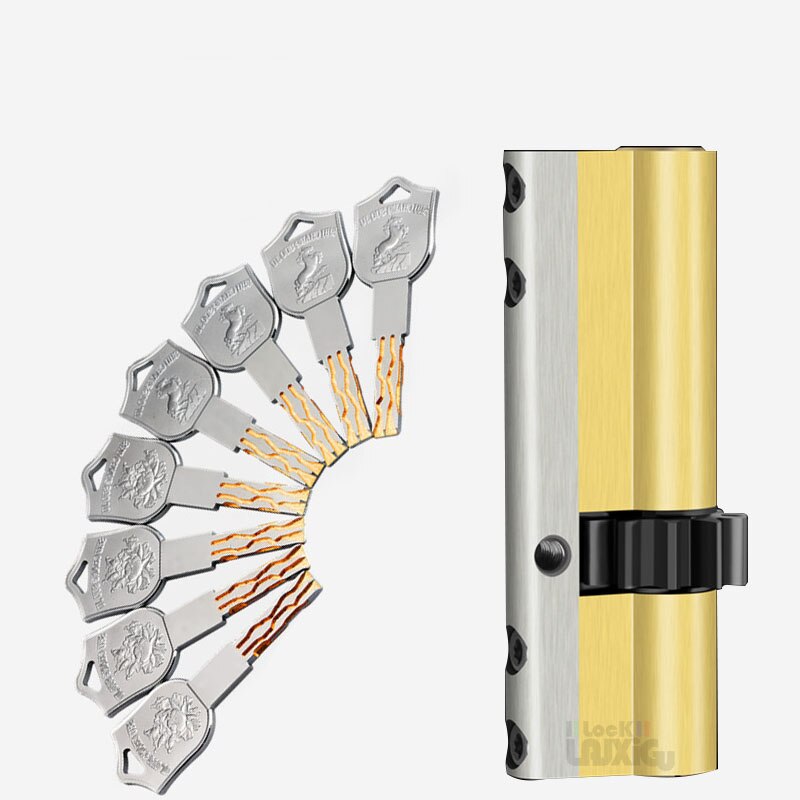 Common  11 teeth Super C level lock  Security Copper Lock Cylinder Interior Bedroom Living  Brass Locking Security Door lock - KiwisLove