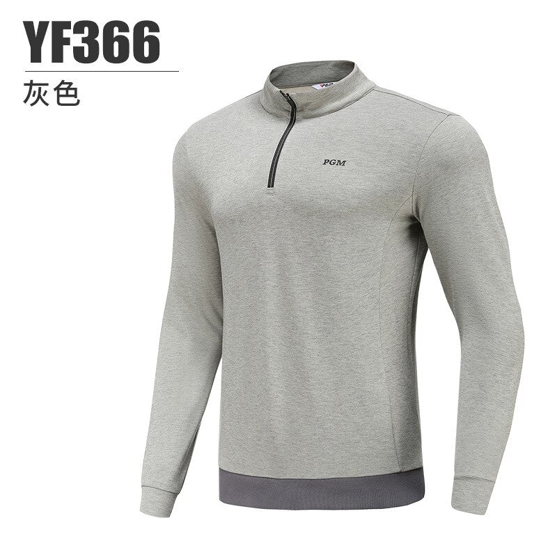 PGM Men Golf Wear Long Sleeve Knitted Shirts Warm Velvet Hickened Autumn Winter Coat Sports Cothing YF366 - KiwisLove
