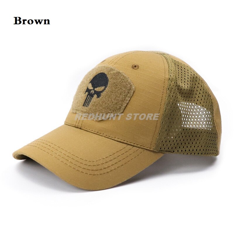 Outdoor Hunting Camouflage Fishing Mesh Skull Baseball Cap Tactical Military Sports Hat for Men Women Camping Hiking Cycling - KiwisLove