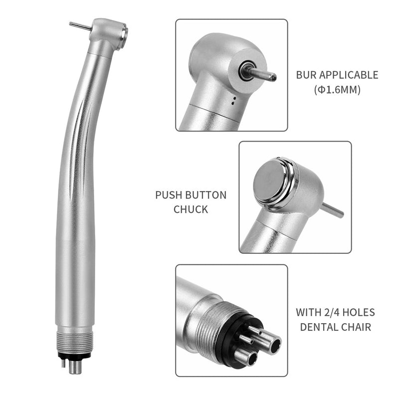 Dental High &amp; Low Speed Handpiece Kit Standard Push Button Single Way Water Spray E-type Air Motor M4 / B2 Whole Set - KiwisLove