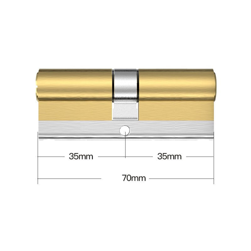 European American standard anti-theft door lock core Gate lock living room door lock cylinder stainless steel brass lock 10 keys - KiwisLove