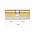 European American standard anti-theft door lock core Gate lock living room door lock cylinder stainless steel brass lock 10 keys - KiwisLove