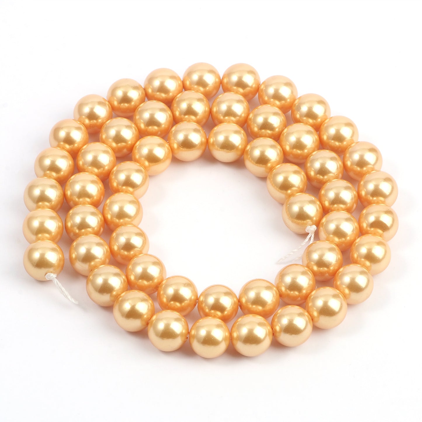 Natural Shell Pearl Beads Pink Yellow White Red Shell Round Beads for Jewelry Craft Making Diy Bracelet Necklace Accessories - KiwisLove