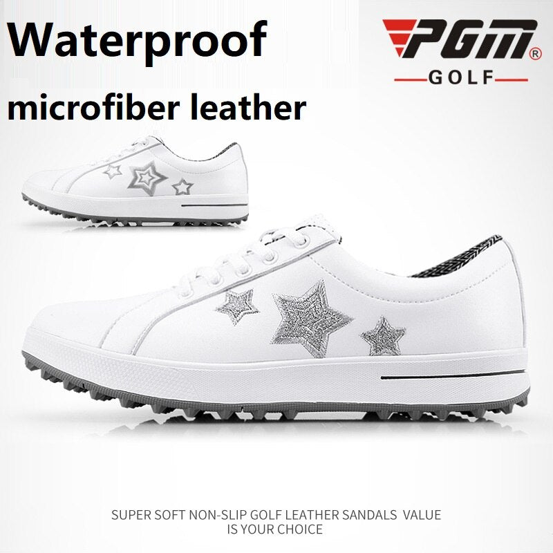 PGM Women Golf Shoes Leisure Fixed Nail Waterproof Sneakers Women Non-Slip Small White Girls Sports Shoes XZ113 - KiwisLove