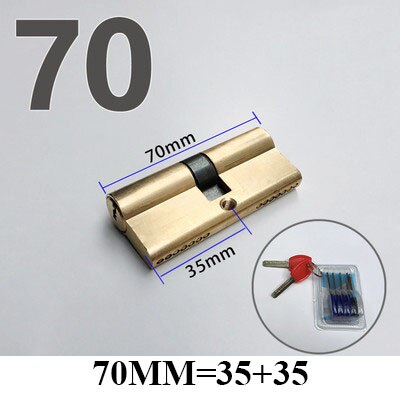 60-110MM Cylinder Hardware Door Skew Lock, AB Cylinder Key, Elongated Core Anti-theft Entry Brass Door Lock, Custom - KiwisLove