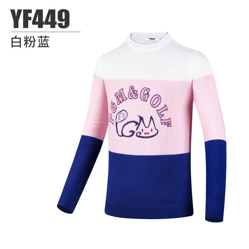 PGM Golf Sweater Children Winter Mercerized Wool Sports Clothing Girls Warm Long-Sleeved T-Shirt Round Neck Thick Autumn Clothes - KiwisLove