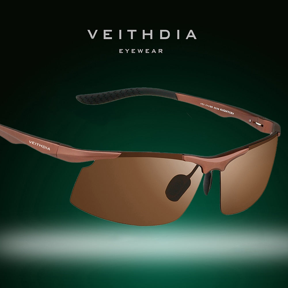 VEITHDIA Brand Sunglasses Aluminum Men Polarized UV400 Lens Rimless Driving Fishing Sun Glasses Sports Eyewear For Male V6535 - KiwisLove