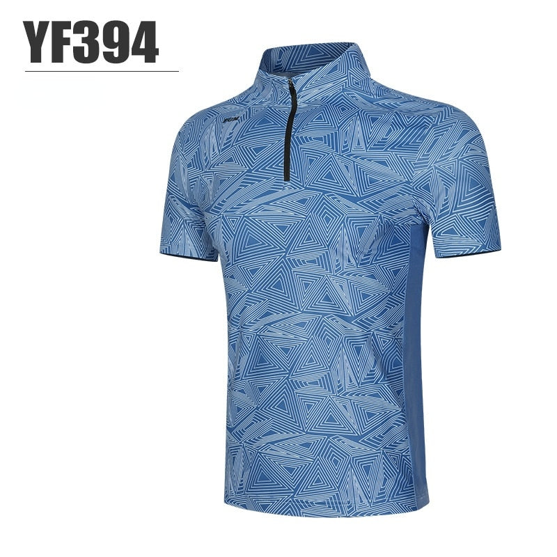 PGM Golf T-shirt Men&#39;s Shirts Summer Short Sleeve Tops Male Breathable Elastic Uniforms Golf Clothing Size M-XXL YF394 - KiwisLove