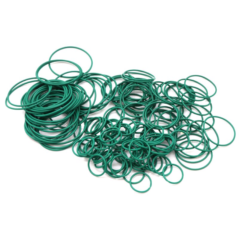 10Pcs CS 1.5mm OD 5~100mm Green FKM Fluorine Rubber O Ring Sealing Gasket Insulation Oil High Temperature Resistance Green - KiwisLove