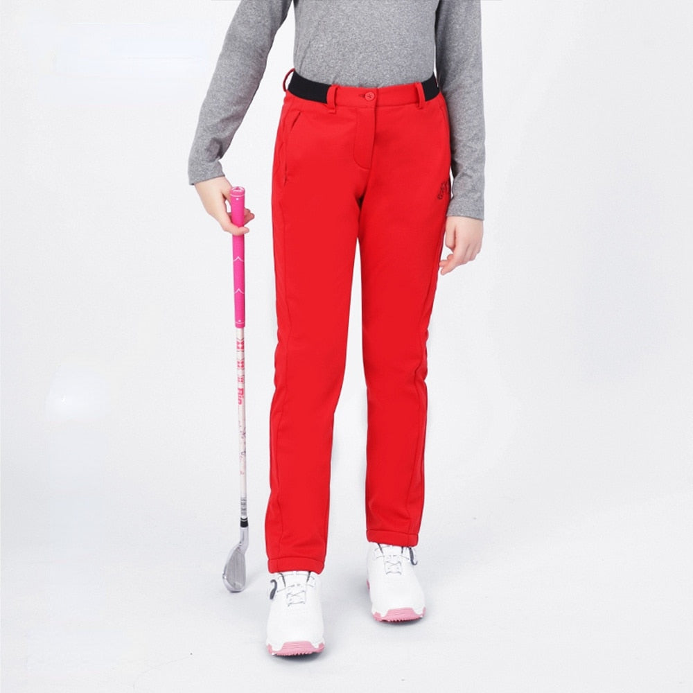 PGM Autumn Winter Waterproof Children Golf Trousers Thick Keep Warm Long Pant Boys girls Plus Velvet Golf Pants Windproof KUZ110 - KiwisLove