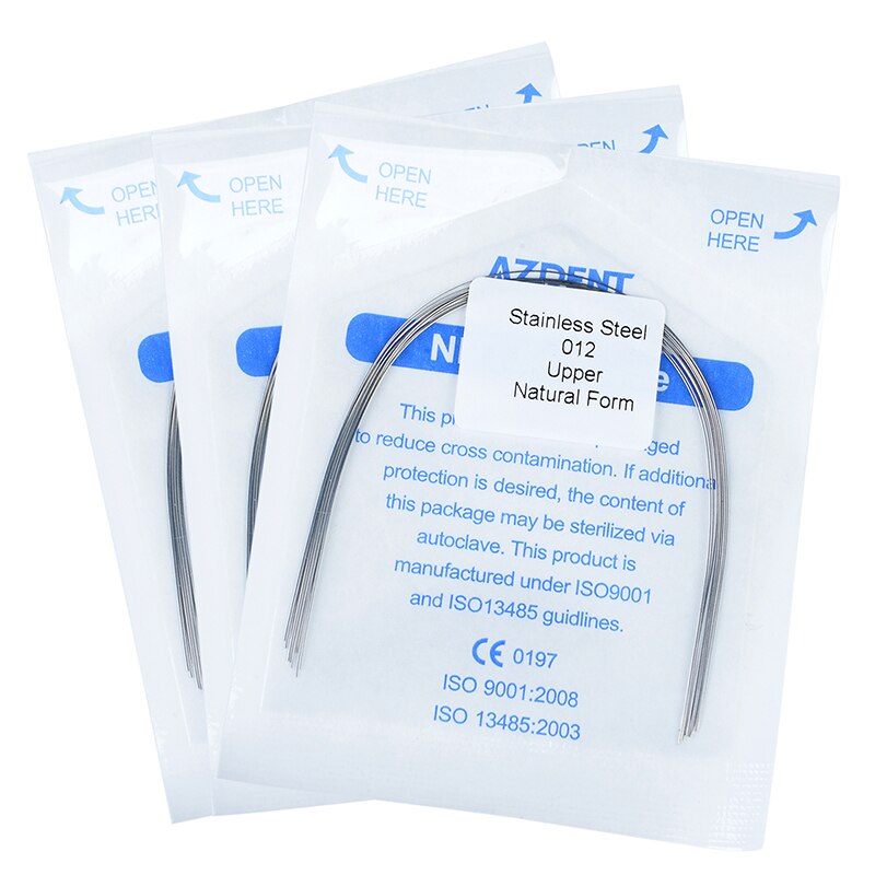 Stainless Steel  10pcs/Pack AZDENT Dental Round Arch Wire Natural Form Super Elastic Archwire Dentistry Instrument - KiwisLove