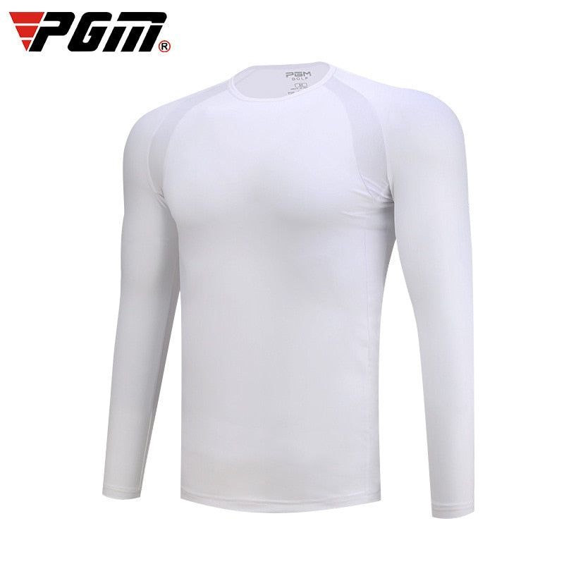 PGM Mens Sun Protection Golf Shirt Underwear Long Sleeve Golf Shirt Cooling Ice Silk T-shirts Anti-UV Soft Golf Apparel For Men - KiwisLove