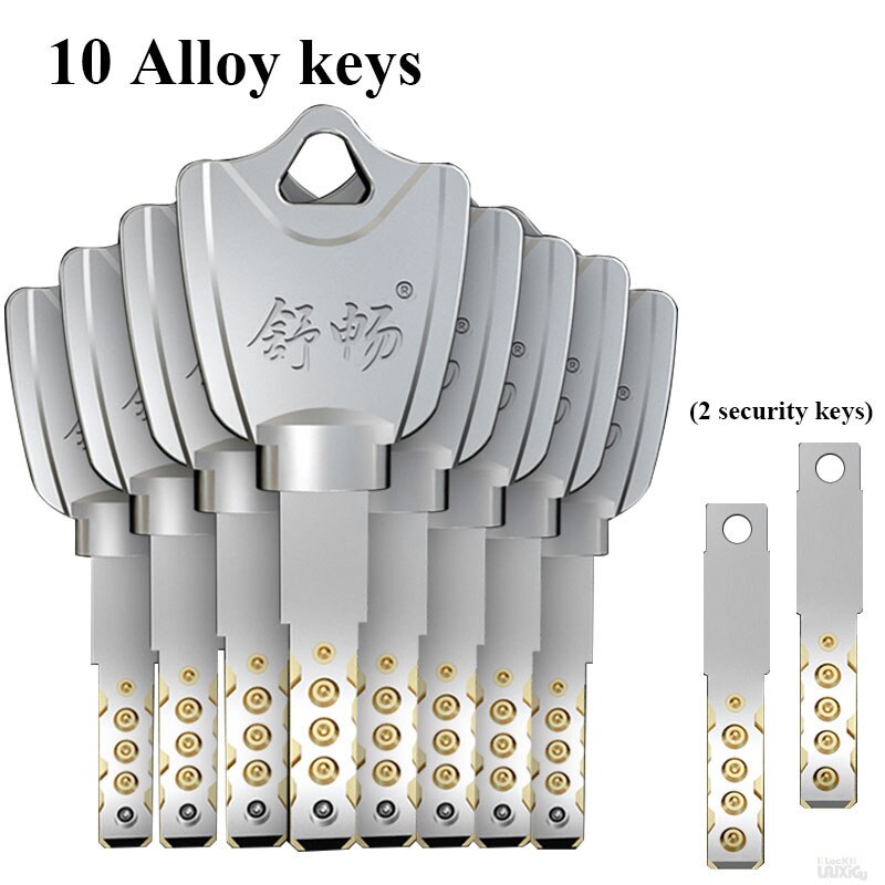 European standard Lock cylinder 10 keys Door lock Outdoor door lock Entry door lock Anti-theft door lock Cylinder lock - KiwisLove