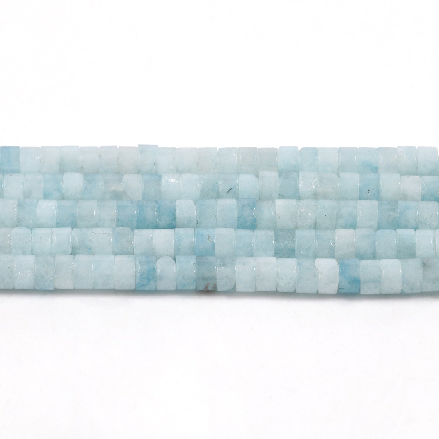 4*2mm Natural Blue Aquamarines Stone Beads Wheel Rondelle Spacer Beads for Jewelry DIY Making Bracelets Necklace Accessories - KiwisLove