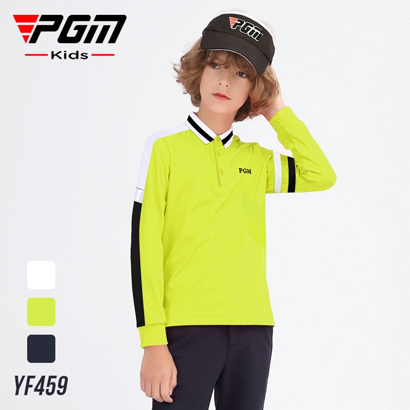 PGM Boy Golf Trainning T Shirts Long Sleeve Autumn and Winter Windproof and Warm Lapel Golf Apparel  Sportswear YF459 - KiwisLove
