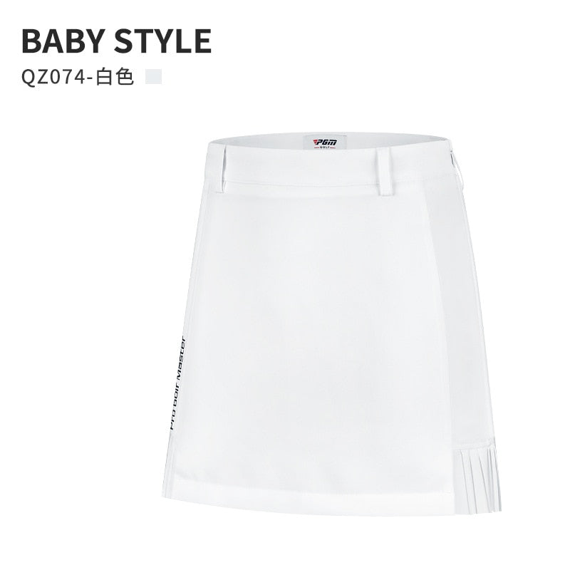 PGM Women Golf Short Skirt Female Summer Breathable Sports Girl Elasticity Wear Anti-exposure Pleated Skirt Lady Clothing QZ074 - KiwisLove