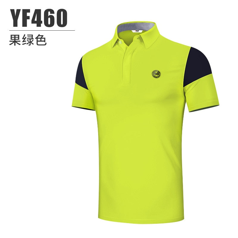PGM Summer Men&#39;s Golf Shirts Quick-Dry Breathable Short Sleeve Tops Outdoor Sports Sweat Absorbent Golf Wear Casual M-XXL YF460 - KiwisLove